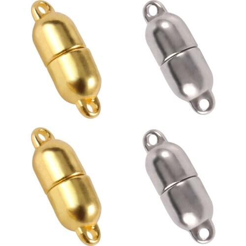 10pcs Stainless Steel Gold Silver Color Strong Magnetic Clasps For Bracelet Making Magnet Converter DIY Jewelry Accessories