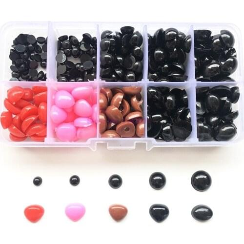 100set 125pcs/set Nose Triangle Nose Plastic Eyes for Dolls Making Toys Bear Dolls Eyes Making Accessories