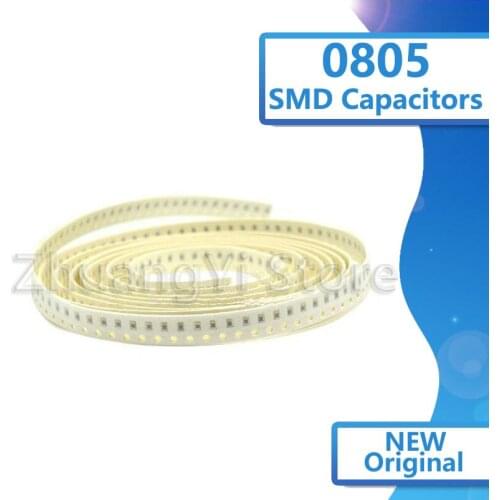100pcs 0805 50V SMD Thick Film Chip Multilayer Ceramic Capacitor 1pF - 82uF 10NF 100NF 1UF 2.2UF 4.7UF 10UF 1NF 100PF