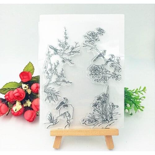 11*16cm branches Transparent Clear Stamps / Silicone Seals Roller Stamp for DIY scrapbooking photo album/Card Making