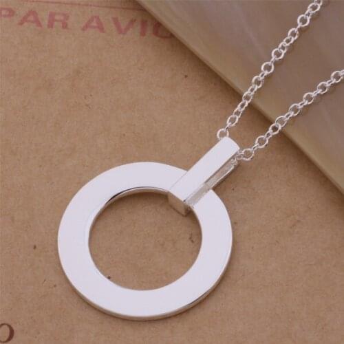AN267 Hot sterling Necklace fashion jewelry pendant annular /gmfapdma aqrajhya silver color