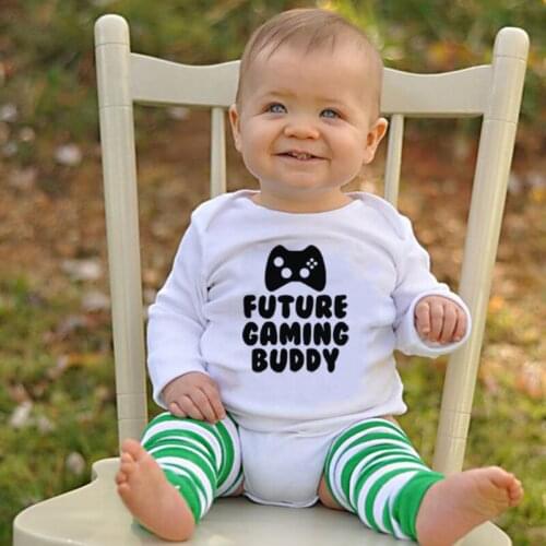 Future Gaming Buddy Romper Newborn Funny Jumpsuit Toddler Baby Boy Girl Long Sleeve Cute Clothes Infant Fashion Playsuit