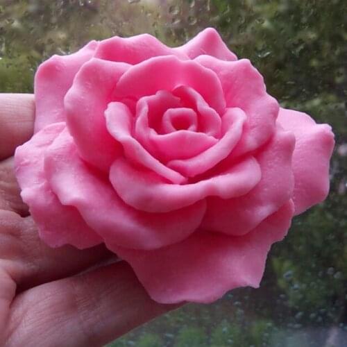 Flower Rose Mold Silicone Soap Mold Cake Decoration Mold Rose Flower Handmade Soap Making Mold Aroma Stone Moulds PRZY No.s8008