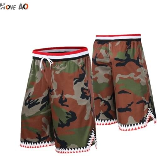 HOWE AO Stars Camouflage Basketball Shorts Quick Dry Breathable Training Basket-ball Jersey Sport Running Shorts Men Sportswear