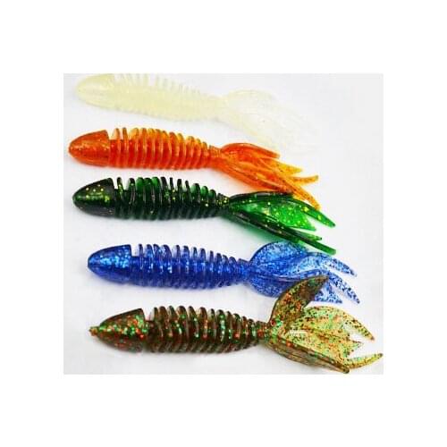 2017 Lures fishing Soft Lures Camarao Artificial Lure Shrimp Bait Pescaria Acessorios Sea Worm10PCS