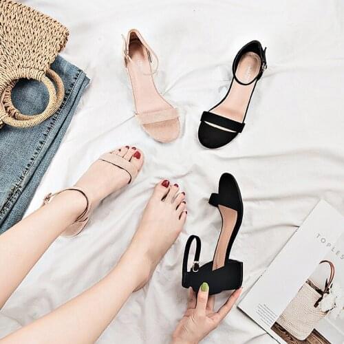 JLFPGV Beige Black Gladiator Sandals Summer Office High Heels Shoes Woman Buckle Strap Pumps Casual Women Shoes Plus Size 34-41