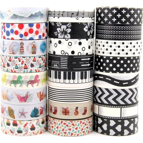 B400-B426 1Pcs Kawaii Cartoon Decoration Tape Paper Washi Masking Tape Creative Scrapbooking Stationary School Supplies