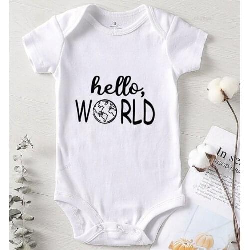 Jumpsuit for Toddler Baby Girls Clothes Kids' Things Newborn Boys Winter Romper Infant Girl Outfits Print Hello World