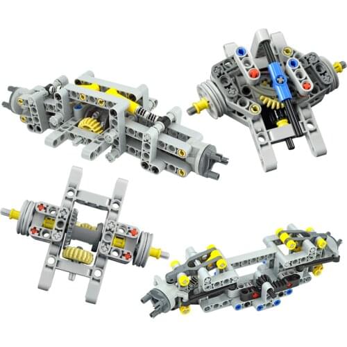MOC Building Blocks Technical Parts Front Suspension System Back Suspension System Self-Locking Bricks compatible all brands Toy