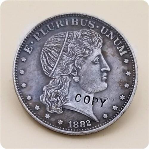 USA 1882 50C Shield Earring Half Dollar Patterns COPY COIN