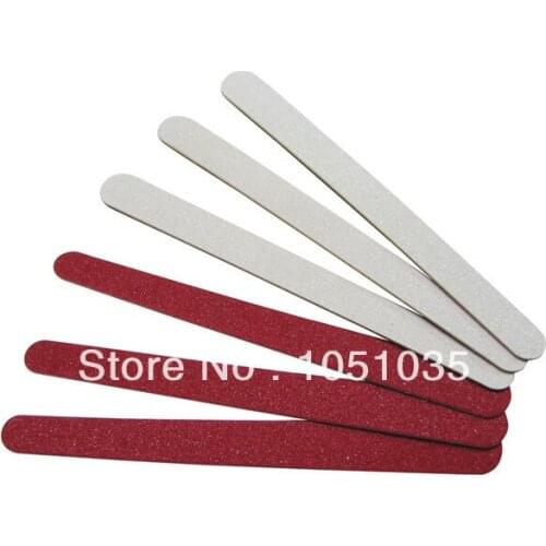 Red Wooden Nail File Mini Emery Board Disposable Nail File Wood Emery Board 100 Pcs/Lot