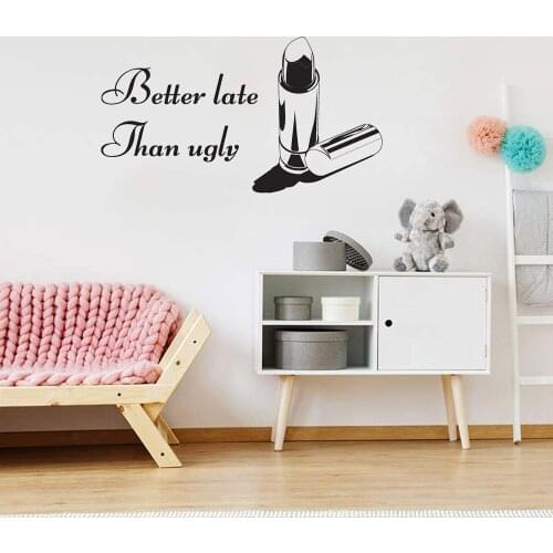 Creative Lipstick Vinyl Wallpaper For Bedroom Living Room Beauty Salon Wall Stickers Home Decor Vinyl Self Adhesive ph634