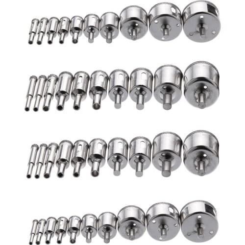 10Pcs Diamond Hole Saw set Hole Saw Drill Bit Cutter Tile Glass Marble Ceramic Mode:6-30MM