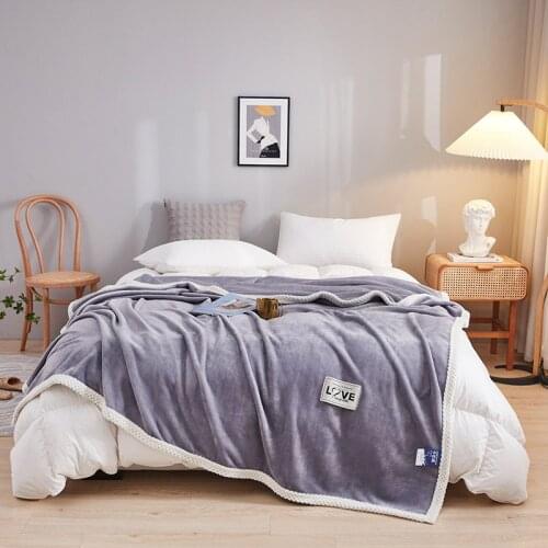 New thick fleece sheep blanket cover the bed winter warm polar fleece fabric throw blanket for sofa