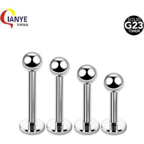 External Thread Lip Body Piercing 16g Titanium Labret Stud Body Piercing Jewelry