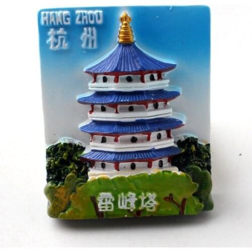Customized home decoration Chinese style Shanghai Hangzhou attractions crafts travel souvenir refrigerator magnets