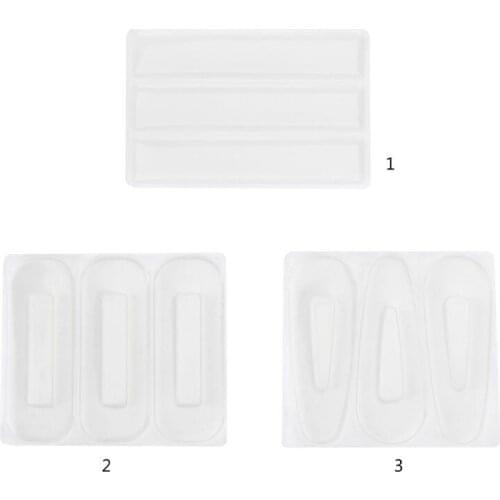 DIY Crafts Resin Silicone Epoxy Mold Hair Clip Barrette Mould Jewelry Casting F3MF