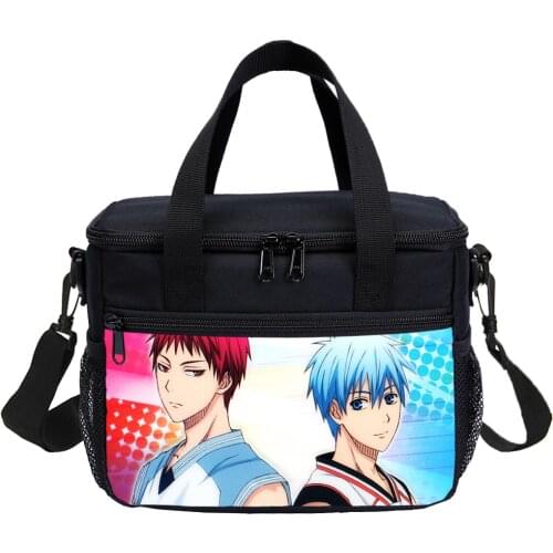 Kuroko No Basketball Lunch Bag For 2 Person 3D Printing Japan Cartoon Anime Cooler Bag Insulated Thermal Picnic Lunchbox