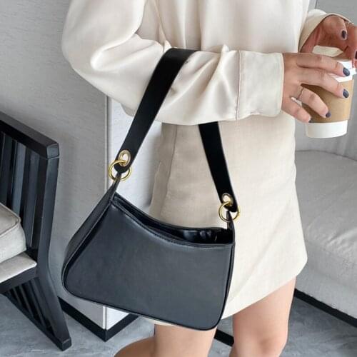 Retro Women Bag Leather Shoulder Bag Armpit Purse Summer Candy Color Small Purse And Handbag Woman Hobo Purse Female Bolsos