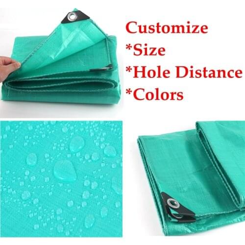 Thickness 0.32mm Double Green PE Tarpaulin Rainproof Cloth Garden Courtyard Succulent Truck Waterproof Sunshade Awning CoveCloth
