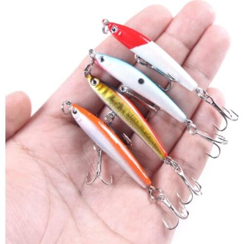 1pc Sinking Pencil Fishing Lure 6cm 3.4g Hook 10# Long Casting Sea Fish Pike Bass Trout Jerkbait Crankbait Hard Baits