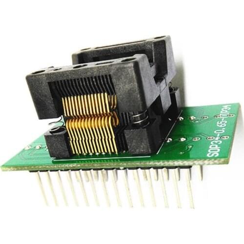 1pcs SSOP30(34)-0.65-01 5.3mm 209mil Socket Adapter for DIP 30 Position Plus Programmer Test Gold plating contact Pitch 0.65mm