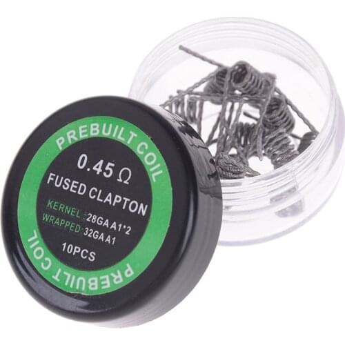10Pcs/Box Twisted Fused Hive Clapton Coils Premade Wrap Alien Mix Twisted Quad Tiger Heating Resistance Rda Coil Wholesale