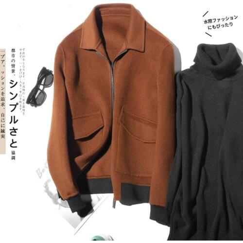 100%Wool Coat Men Short Double-sided Man Jacket British Spring Autumn Mens Coats and Jackets Overcoat LM18-1017 KJ1468