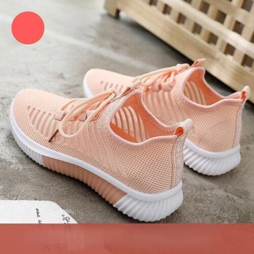 2021 Spring All-match Casual Korean Flat-bottomed Korean Mesh Shoes Hollow Sneakers Breathable Running Shoes