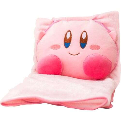 3/Pcs Kirby Plush Disneys Plus Account Pillow Doll Pillow/Blanket Combo Cute Anime Figure Doll For Girls Kids Toys Birthday Gift