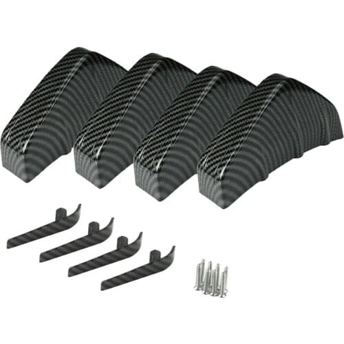 4 Pcs Car Rear Bumper Shark Diffuser Spoiler Lip Spoiler Scratch Protector Universal For Ford VW Hyundai KIA Honda Fiat BMW SEAT