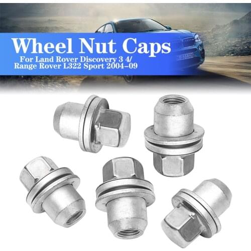5Pcs Stainless Steel Wheel Nut Cap For Land Rover Discovery 3 4 Range Rover L322 Sport 2004 2005 2006 2007 2008 2009 RRD Nuts