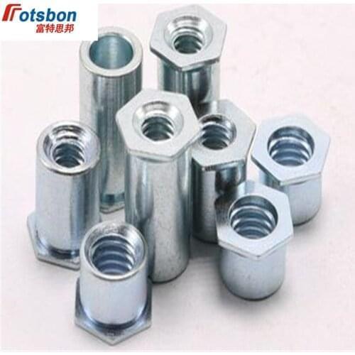 BSOS-M5-22 Blind Hole Threaded Standoffs Self Clinching Feigned Crimped Standoff Server Cabinet Sheet Metal Spacer PEM Rivet Nut