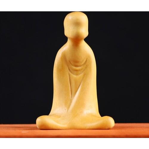 Boxwood Carving Zen Wood Statue Ornaments Tea Ceremony Creative Art Decoration Without Phase Sculpture Home Decor