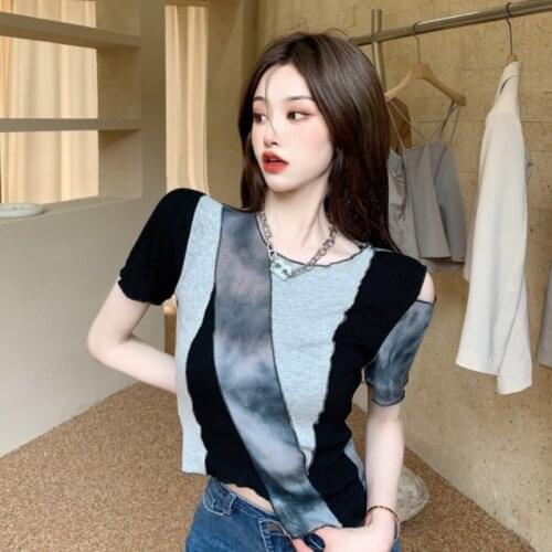 Cheap wholesale 2021 spring summer autumn new fashion casual woman t-shirt lady beautiful nice women Tops female Vy5466