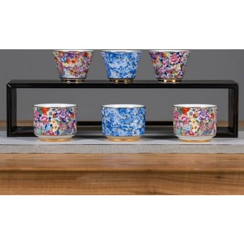 Jingdezhen Enamel Ceramic Tea Cup Master Cup Single Cup Kungfu Tea Set Tea Cup