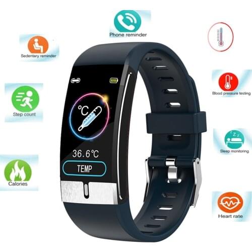 SUNROAD Body Temperature Monitoring Fitness Tracker with Heart Rate Monitor Activity Tracker, IP67 Waterproof Smart Band Calori