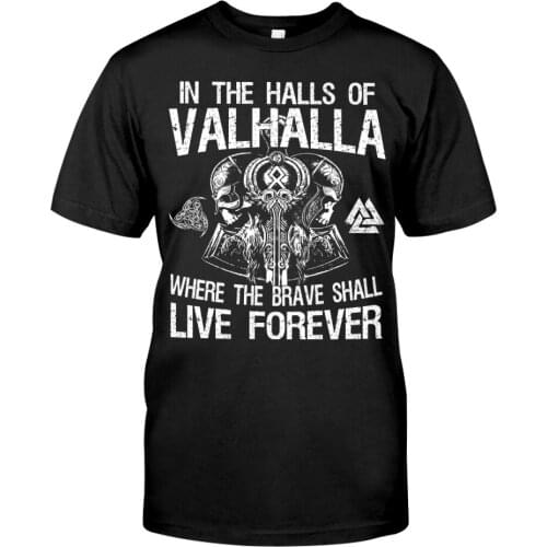 Viking Symbol Cotton t shirts For Men Odin Tattoo 3D Printed Harajuku Fashion Summer Short Sleeve Casual Unisex Tops