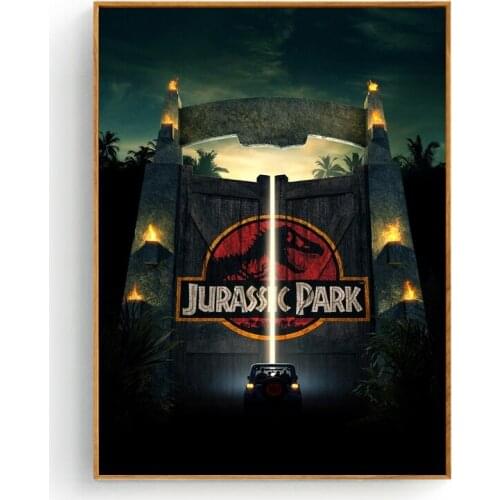 JURASSIC PARK Art Silk Fabric Poster And Print Wall Art Picture Painting Home Decor