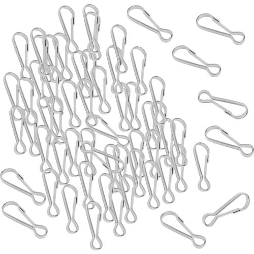 100pcs Stainless Steel Carabiners Spring Snap Clasp Outdoor Hardware 40mm
