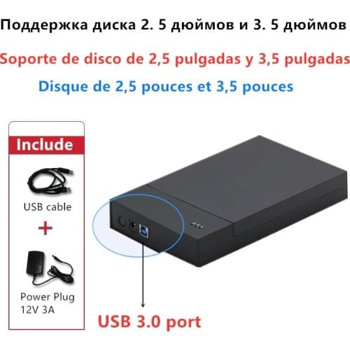 External Hard Drive Enclosure case sata for 6TB hard disk USB3.0 hdd docking station enclosure 2.5 " 3.5'' hdd ssd caddy