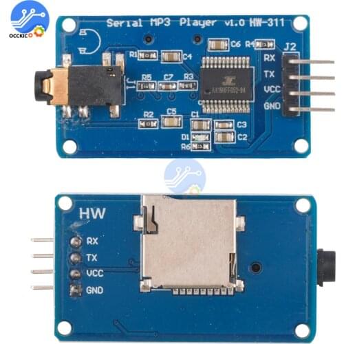 MP3 decoder dac module board YX5300 UART Control Serial MP3 Player Module For Arduino/AVR/ARM/PIC CF audio spectrum analyzer