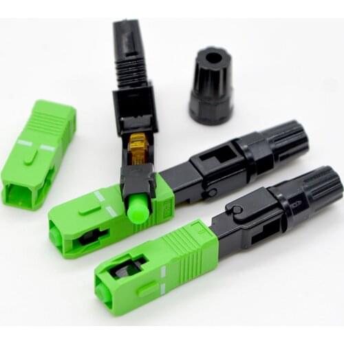 200pcs NEW Hot SELL FTTH Optical Fiber Fast Connector Embedded Carrier Grade SCAPC Fiber Quick Connector Special Wholesale