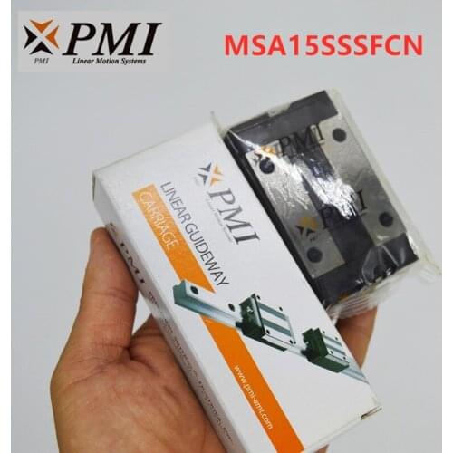 Original Taiwan PMI block MSA15S MSA15SSSFCN linear guideway slider MSA15S-N block carriage bearing for laser machine cnc roter