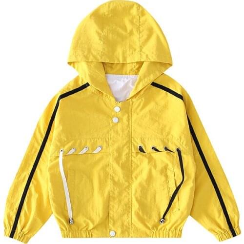 Girl autumn casual jacket Girl wearing a fashion coat on both sides Girl long sleeve hooded jacket Girl wearing a double-faced c