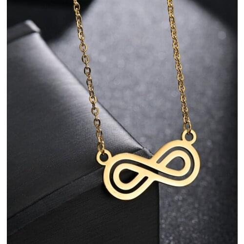 316L Stainless Steel Necklace Gold Circle Irregular Hollow Out Pendant Necklaces For Women Jewelry Gifts