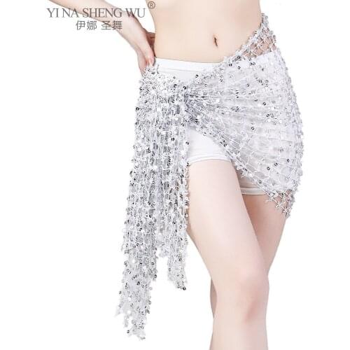 New Style Sequins Tassel Belly Dance Hip Scarf Indian Belly Dance Costumes Women Belly Dancing Belt Triangle / Square Hip Scarf
