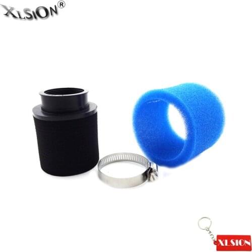 XLSION Aftermarket 45mm Foam Air Filter Black/Blue For ATV Quad Pit Dirt Motor Bike Go Kart Scooter Motorcycle
