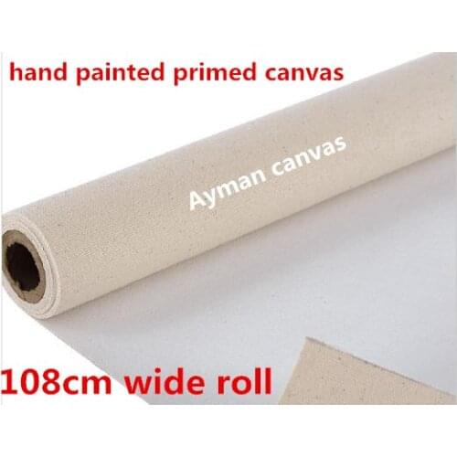 42in Blank artist primed linen blend canvas roll