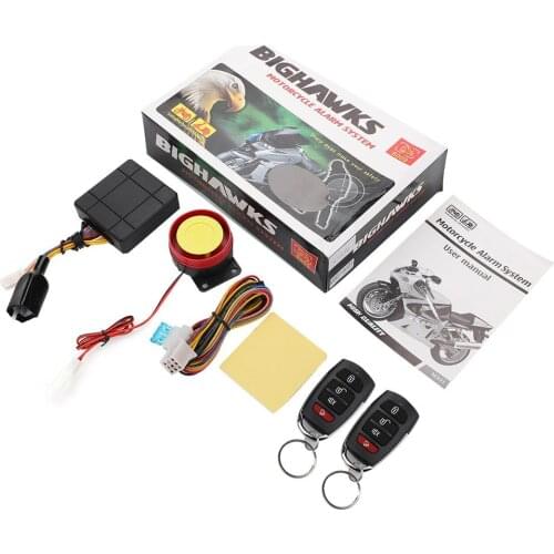 DC12V 2PCS Motorcycle Alarm Security System one-way Remote Control NEW Burglaralarm Scooter Anti-Theft Lock Theft Protection
